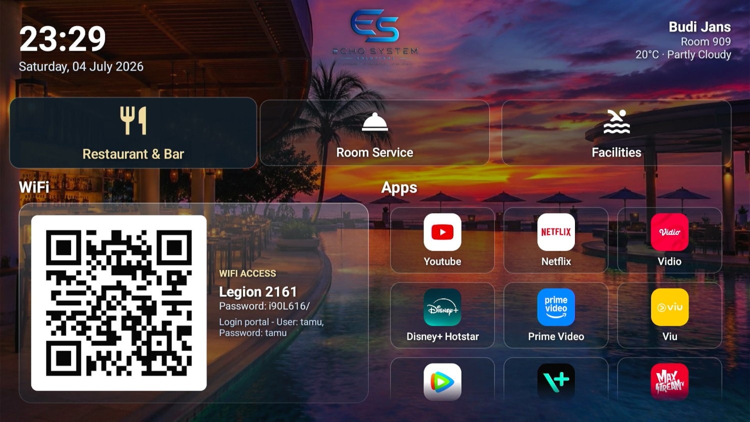 Tampilan OtherScreen launcher Echo System Suite